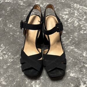 Limelight Black Strappy Heels
